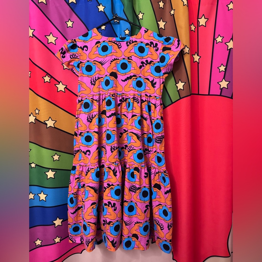 Nooworks Frida dress “Psychedelic Eyes” XS